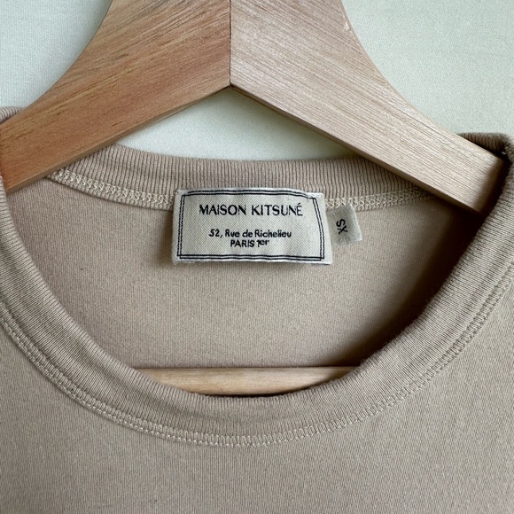 Maison Kitsuné Fox Graphic Tee - Embroidered Rainbow Profile T-Shirt XS - Picture 4 of 6